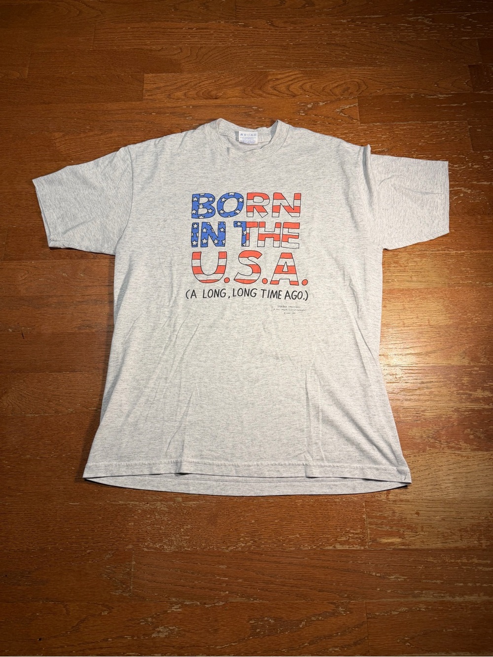 90s Vintage Born in the USA A Long Long Time Ago Graphic Tee